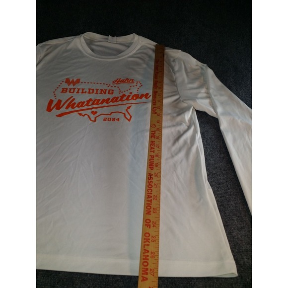 Whataburger Building Whatanation 2024 Tshirt Men Sz M Sportek White Orange Casua - Picture 3 of 7